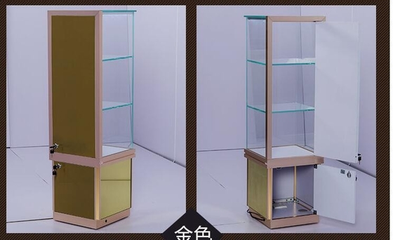 Free Standing Jewelry Store Showcases with Glass 3 Layers Tempered Clear Shelf supplier